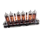In-14 6- Digits Nixie Clock  Carbon Fiber Case With Installed Tubes   loose Parts   
