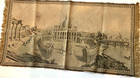 Vtg  St  Peter s Basilica Rome Tapestry Religious Architect  Fabric 47x24 Fringe