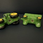 John Deere Tractor And Wagon Salt   Pepper Shaker Set 1998