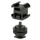 Aluminium Camera Hot Shoe Mount Adapter Video Triple Cold Shoe Bracket Lights