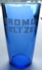 Old Bromo Seltzer Enameled Dispenser Glass Blue Color - Hard To Find Early Style