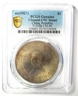 1927 China Silver Memento Dollar  1 Lm-49 Y-318a Pcgs Uncirculated Detail Unc Ms