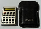 Casio Micro-mini Electronic Calculator With Leather Case Tested   Works