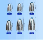 20pc Carbon Steel Bullet Weights Sinkers Flipping Fishing Worm Weights For Texas