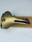 Vintage Solid Brass Key Belt Buckle Black Accent Taiwan Novelty Retro