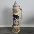 Huge Vintage German Gerz 5 Liter Lidded Beer Stein  Defregger Style 24 Inch High