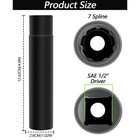 7 Spline Spike Lug Nut Socket Key  4 9  Tall Tuner Tool For M14x1 5  M14x2 0  9 