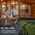 1 To 4 Power Extension Cord Y Splitter 3 Prong Heavy Duty Indoor Outdoor Cable O