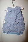 Vintage Blue White Baby Bgosh Blue Floral Nwt Dress 12 Mths Oshkosh Bloomers New