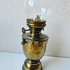 Antique Brass Oil Lamp With Chimney Nautical