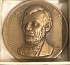 Vintage Abraham Lincoln Bronze High Relief Medallic Art Co Medal