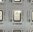 1 Gram Pamp Suisse Lady Fortuna Platinum Bar Breakable Assay Cards