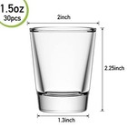 30 Pack Heavy Base Shot Glass Set 1 5 Oz Whiskey Shot Glasses Clear Glass N Bulk