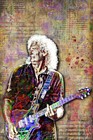 Brian May Of Queen 24x36inch Poster Queen Tribute Brian May Art Shipping Us