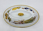 Royal Worcester Vintage Fine Porcelain 10  Oval Lidded Casserole Dish Gold Trim