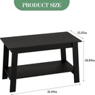 31 49  Small Coffee Table 2-tier Living Room Table Rustic Modern Farmhouse Wood