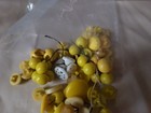Lot Vintage Yellow Round Buttons
