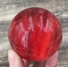 50mm  Red Smelting Stone Quartz Sphere Crystal Energy Ball Reiki Healing Gem
