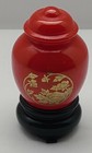 Avon Bottle Oriental Peony Vase Sweet Honesty Cologne Perfume Red Vintage Glass