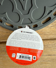 Le Creuset 8  Round Silicone French Trivet Hot Pad Gripper Oyster Flint Gray New