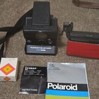 Polaroid Sx-70 Se Land Camera Sonar Black W  Manual W flash W timer W case