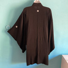 Japanese Style Black Kimono With Interior Tie One Size Sand Dollar Logo