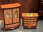 Dollhouse Miniature Armoire Chest Of Drawers Set 1 12 Scale F127 Dollys Gallery