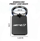 Corvette Zr1 Key Chain Premium Engraved Black Premium Metal Polished Keychain
