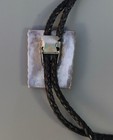 Vintage Navajo Sterling Silver And Turquoise  Bolo Tie  Signed Spencer