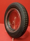 Vintage B F Goodrich Tire Advertising Ashtray - Glass   Rubber  45 