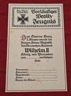 Wwi Imperial German Iron Cross 2nd Class Military War Medal W Award Document