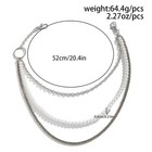 Trendy Blue Cracked Stone Bead Hip Hop Punk Style Keychains For Men Pants Ch-yg