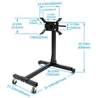 Rotating Engine Stand 1000lbs 360 Degree Rotating Head Adjustable Mounting Head