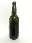 C1700 s Antique Black Glass Spirits  pirate    Bottle - Indentations - Air Bubbles