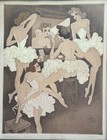 Antique Art Deco Kurt Hilscher Etching Print     Ballerina 1925     Mat   Framed