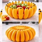 Fruit Bowl Banana Basket Decorative Countertop Kitchen Centerpiece Home Decor