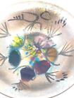 Vtg California Cloisonne Landau Hand Decorated Copper Enamel Art Bowl Mcm 6 5 