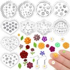 10 Pcs Small Flower Polymer Clay Molds Mini Flower And Leaf Mini Floral And 