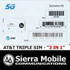 At t 5g Triple Sim Card  3 In 1  Nano     4g 5g  Gsm Lte  Att     Usps Shipping
