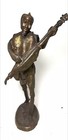 Antique Hand Made Sculpture Copper Man Statue Antique Music Instrument 2150 Gm