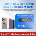 R-sim19 New Qpe Stable Unlock Sim Card For Iphone 15 Plus 14 13 Pro Max 12 Ios17