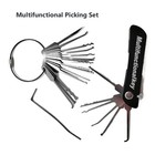1set Multifunctional 21 Keys Tool Kit With Transparent Padlock For Practice