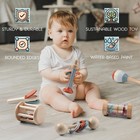 Baby Rattle And Musical Set  6 Piece Wooden Infant Toy