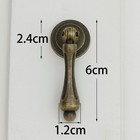 6x Antique Brass Drawer Pulls Handles Teardrop Vintage Cabinet Knobs