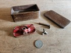 Router Plane Wood Storage Box Small Unbranded Red Metal 3 8  Cutter Woodworking