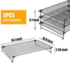 Upgraded Stackable Cooling Rack For Baking 3 Tier Jerky Racks    