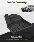 3w Floor Mats   Cargo Liner For Porsche Cayenne 2019-2025 All Weather Tpe Mats