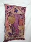 Vintage Handmade Embroidery Textile Wall Hanging Panel Boho Home Decor Art A258
