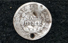 1848 Seated Liberty Half Dime    Vg Details