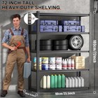 Storage Rack 35 5 w X 15 8 d X 72 h 5 Shelf  Freestanding Metal Storage Rack